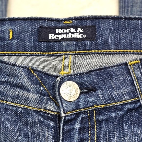 ♡ Rock & Republic Stevie Jean's | Blue Wash Low Rise Bootcut Cotton Denim 26 - Picture 5 of 15